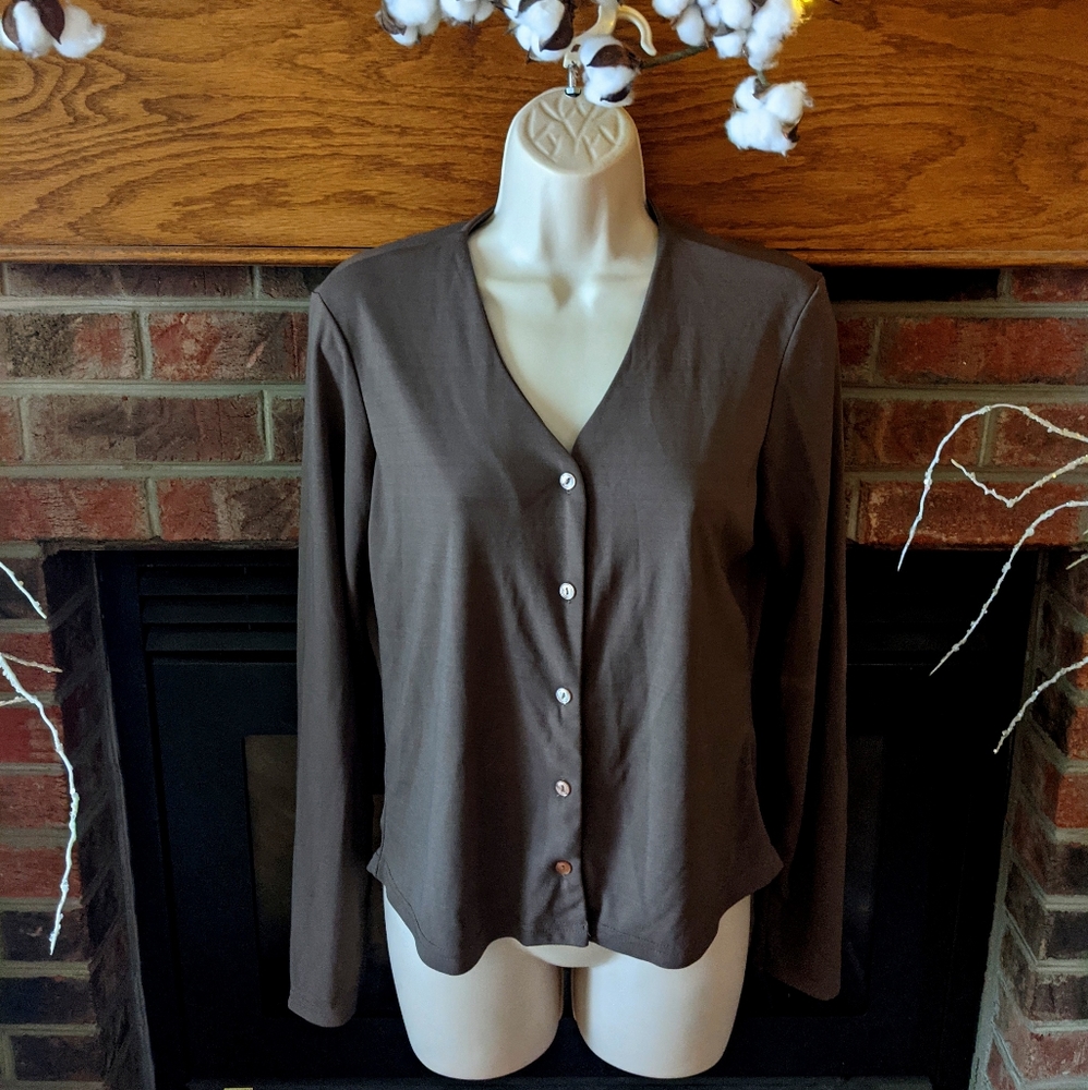New York & company gray cardigan size medium